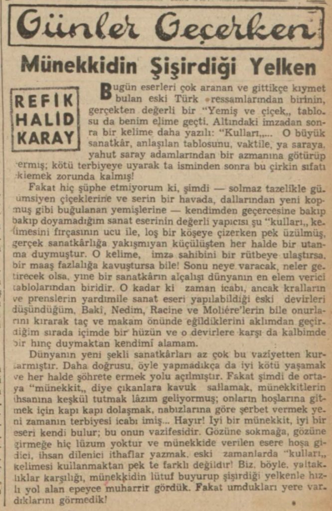 Münekkidin şişirdiği yelken