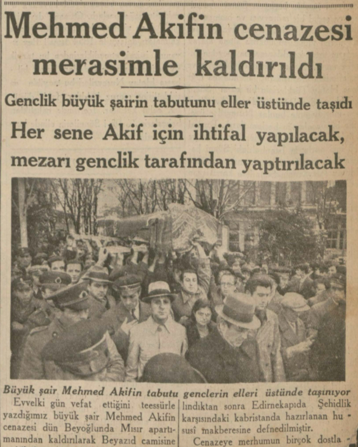 Mehmet Akif Ersoy Cenaze Töreni