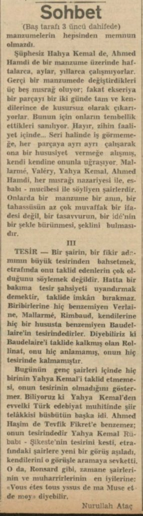 Nurullah Ataç Makale