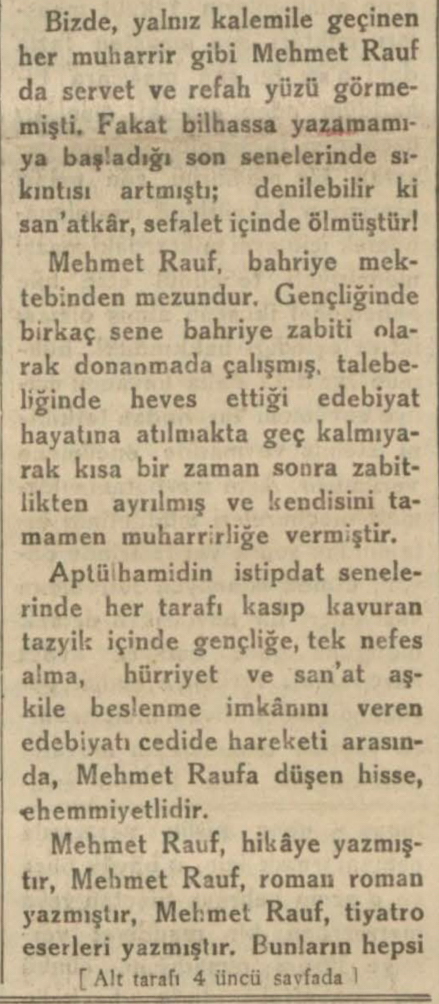 Mehmet Rauf cenaze töreni