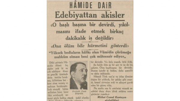 14 Nisan 1937: “Hamide dair”