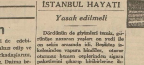Cemal Refik’in “Yasak edilmeli” başlıklı yazısı