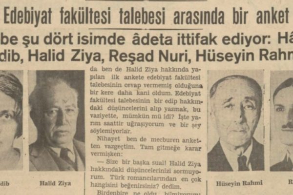 1937 Yılında Edebiyat Fakültesinde Yapılan En Beğenilen Romancılar Anketi