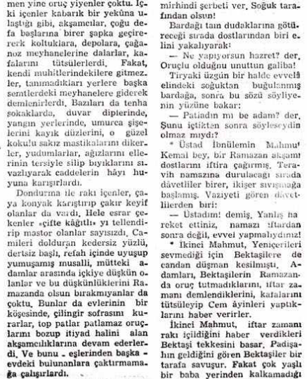 Süleyman Çapanoğlu'nun, eski Ramazanlara özgü olan, artık pek de görülmeyen nüktelere yer verdiği yazısı.