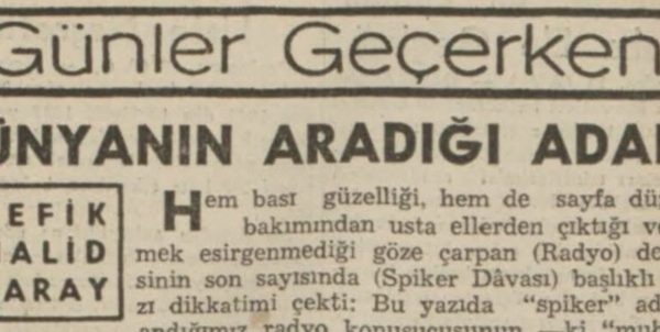 Refik Halit’in “Dünyanın aradığı adam” başlıklı yazısı