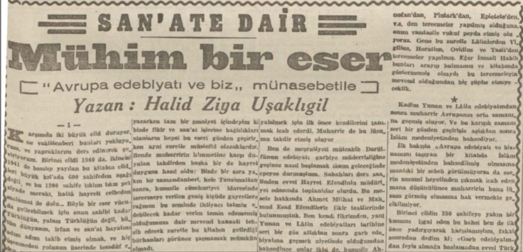 Avrupa edebiyatı ve biz