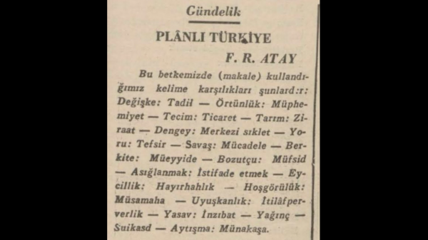 Dil Devrimini Takiben Başlayan Kılavuz Kelimeler Uygulaması: Ulus Gazetesi, 13 Mayıs 1935