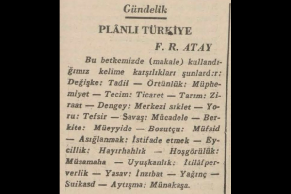 Dil Devrimini Takiben Başlayan Kılavuz Kelimeler Uygulaması: Ulus Gazetesi, 13 Mayıs 1935