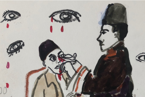 Orhan Pamuk’un yeni romanı “Veba Geceleri” için çizimleri