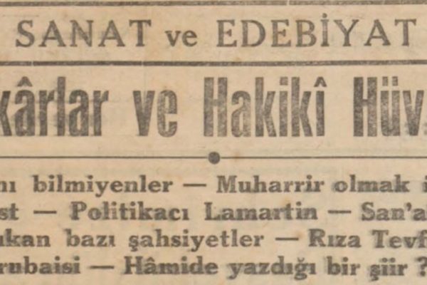 Refii Cevat’ın “San’atkarlar ve hakiki hüviyetleri” başlıklı yazısı