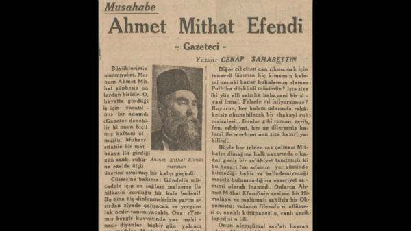 Cenap Şahabettin’in “Ahmet Mithat Efendi” başlıklı yazısı