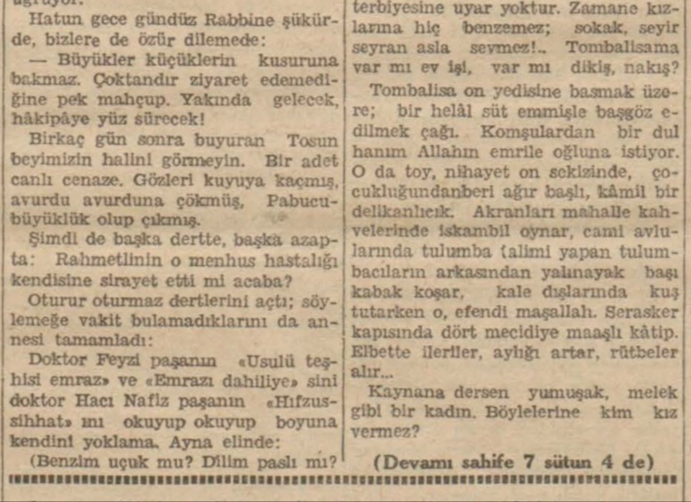 Sermet Muhtar Alus'un, lakabı tosun olan tanıdığının hayatı hakkında yazdıkları.