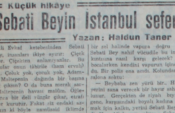 Haldun Taner’in “Sebati Bey’in İstanbul seferi” adlı hikayesi