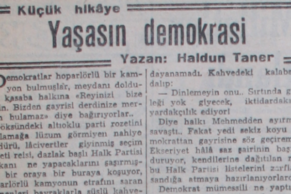 Haldun Taner’in “Yaşasın demokrasi” adlı hikayesi