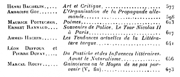 Ahmet Haşim’in “Les Tendances Actuelles de la Littérature Turque” başlıklı yazısı